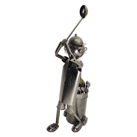 Golfspieler Weinflaschenhalter aus Metall