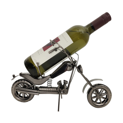 Chopper Motorrad Weinflaschenhalter aus Metall
