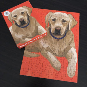 Labrador Hunde Puzzle mit zwei Seiten und 100 Teilen