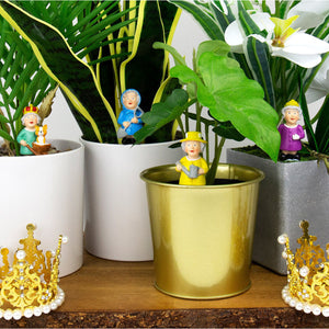 Königliche Gärtner Queen Mini Gartenzwerge im 4er Set