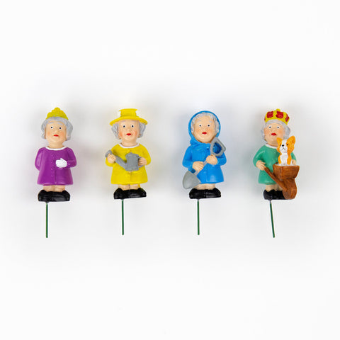 Königliche Gärtner Queen Mini Gartenzwerge im 4er Set