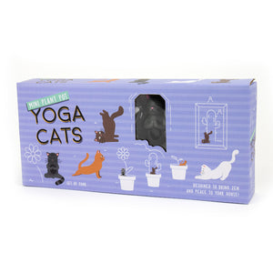 Yoga Katzen Mini Gartenzwerge im 4er Set