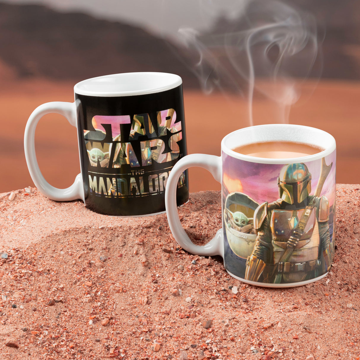 Star Wars The Mandalorian Charaktere Kaffeebecher mit Wärmeeffekt