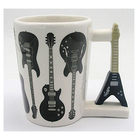 Metal Gitarre Kaffeebecher mit E-Gitarre als Griff